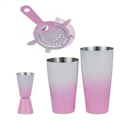 KLP - BS-3pc-013 - Gradient Cocktail Shaker Set