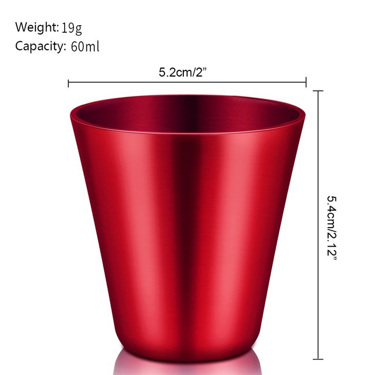 KLP - ALUC-031 - 60ml Colorful Aluminum Shot Cup
